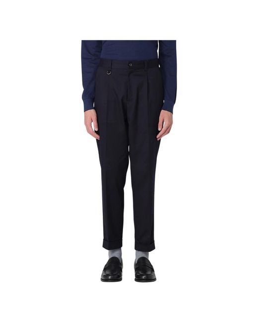 Paolo Pecora Blue Slim-Fit Trousers for men