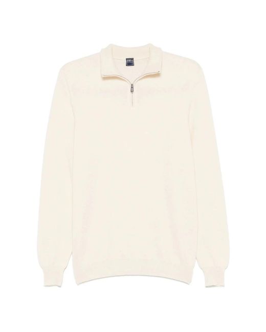 Fedeli White Cashmere Knitwear for men