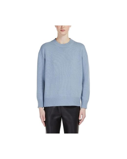 Max Mara Truien & Vesten ,Blauw ,Wol Heldere Blauwe Trui Van Max Mara in het Blue