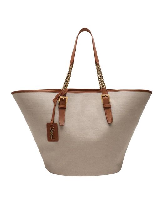 Saint Laurent Brown Shopping Bags