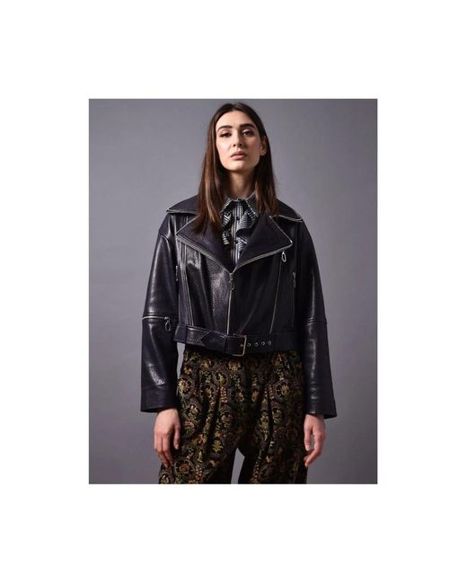Poche Paris Jassen ,Blauw ,Stijlvolle Jas in het Black