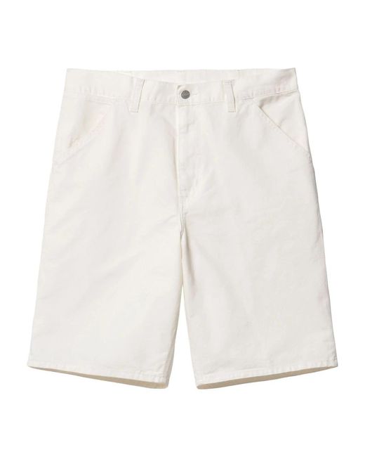 Short ginocchio singolo bianco di Carhartt in White da Uomo