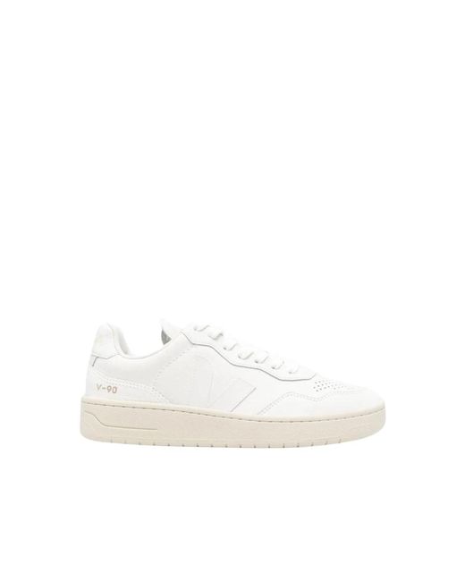 Veja Lage Sneakers Met Veters in het White