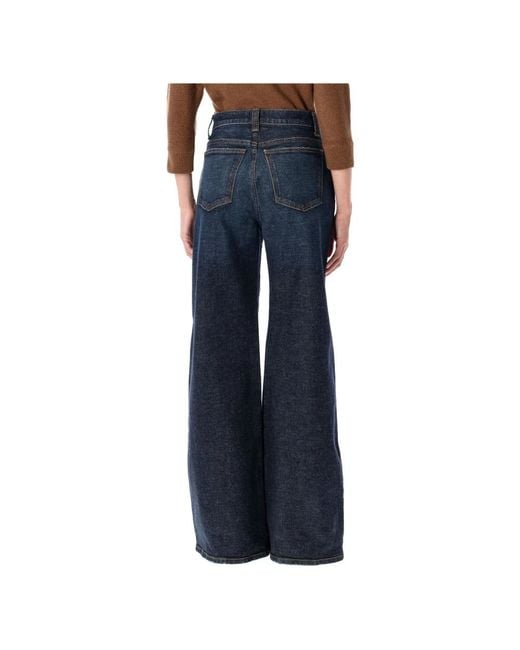 Khaite Blue Wide Jeans