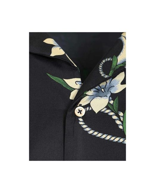 Drole de Monsieur Black Short Sleeve Shirts for men