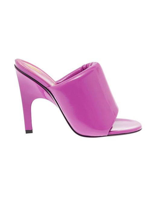 The Attico Purple Heeled Mules