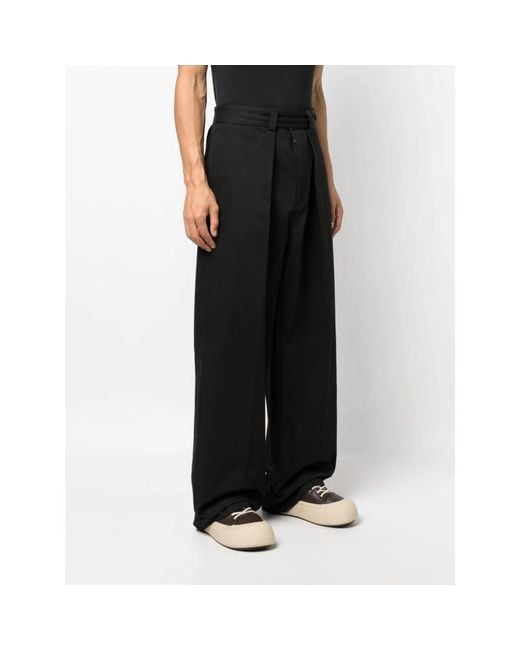 Jil Sander Black Wide Trousers for men