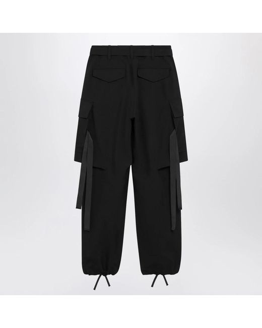 Sacai Black Wide Trousers