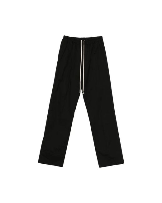 Rick Owens Black Straight Trousers for men