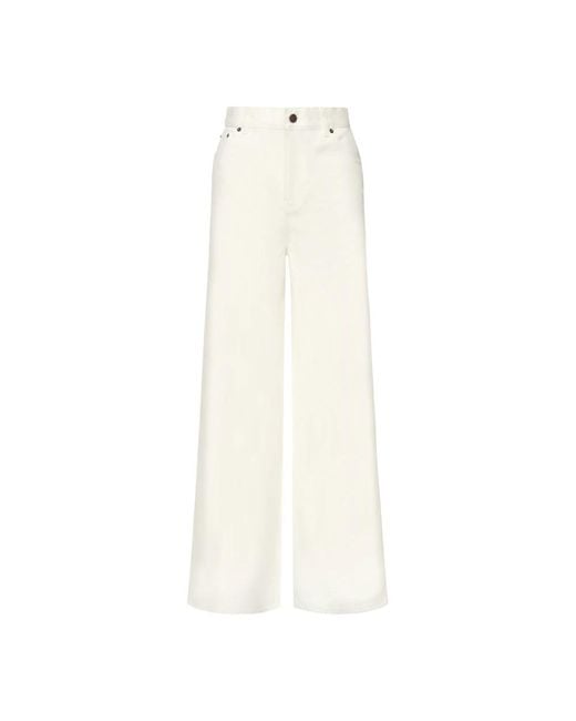 Chloé Wide Jeans in het White