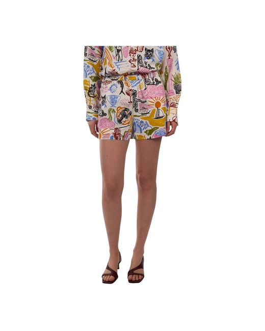 Closed Printed Shorts in het Multicolor