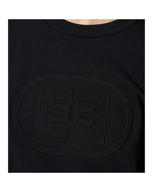 Elisabetta Franchi Sweatshirt Met Logo in het Black