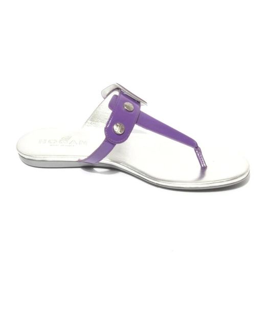 Hogan Purple Flip Flops