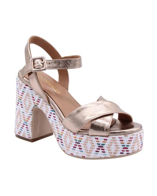 DONNA LEI Brown High Heel Sandals