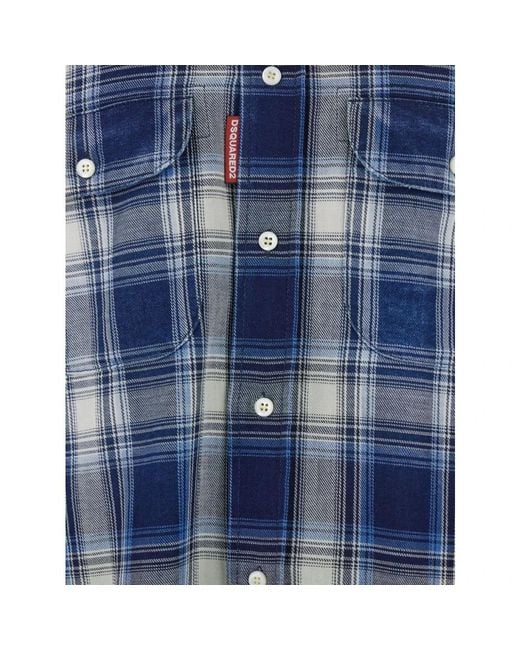DSquared² Blue Casual Shirts for men
