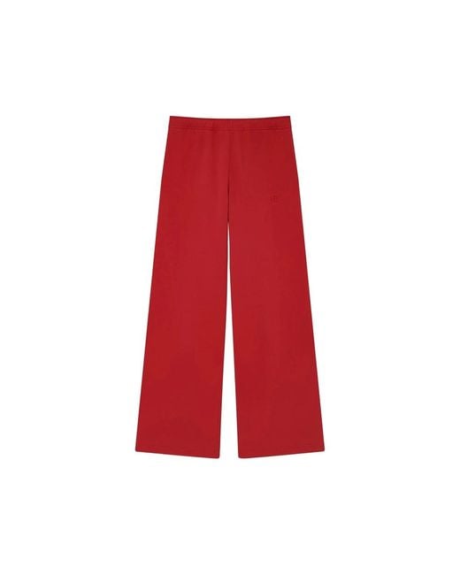 Anine Bing Red Wide Trousers