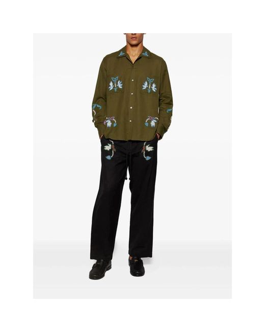 BAZISZT Black Straight Trousers for men