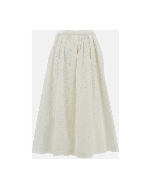 Comme des Garçons White Maxi Skirts