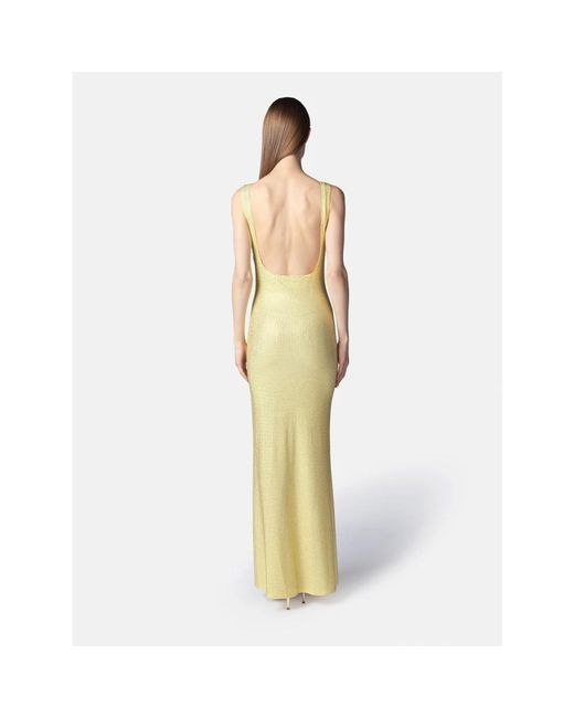 TWENTYFOUR Kleedjes ,Geel ,Maxi Jurk in het Metallic