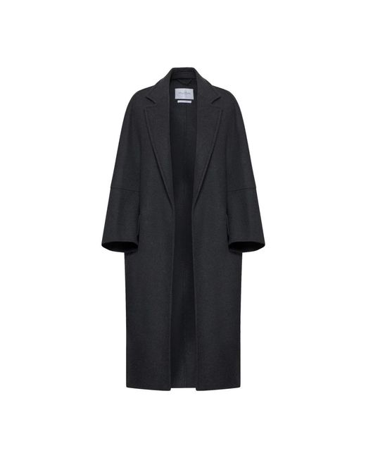 Max Mara Single-Breasted Coats in het Black