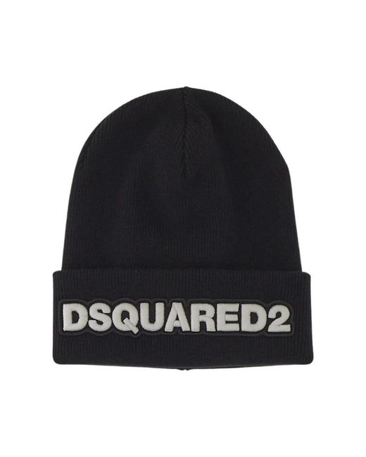 DSquared² Mütze mit gesticktem logo in Black für Herren