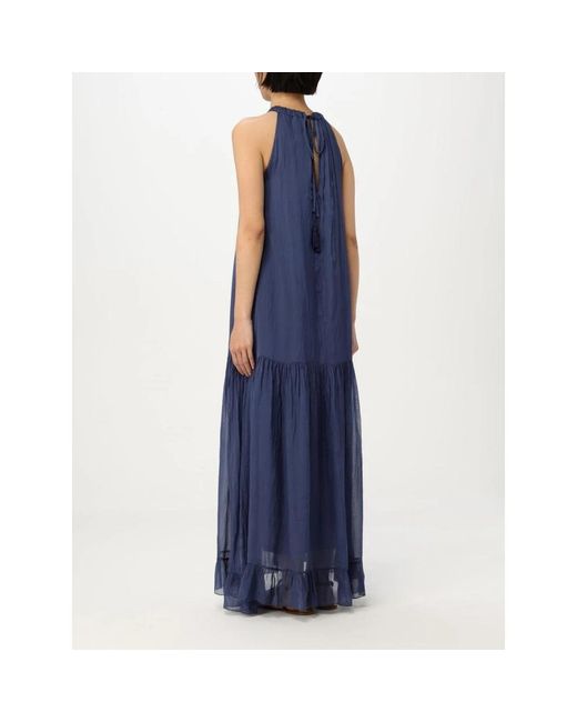 Kaos Kleedjes ,Blauw ,Elegante Halter Maxi Jurk in het Blue