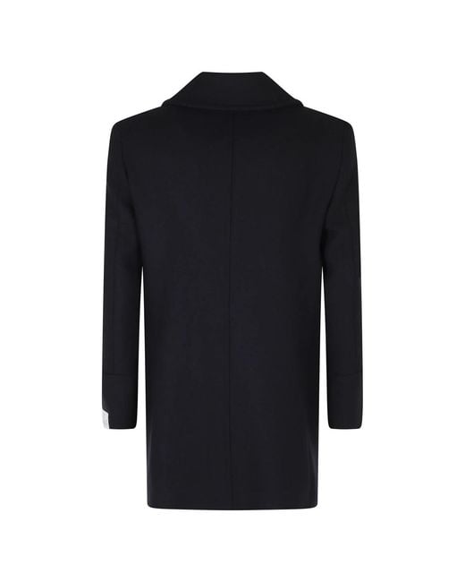 BRERAS Milano Black Double-Breasted Coats for men