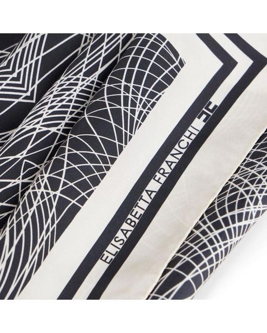Elisabetta Franchi Gray Silky Scarves