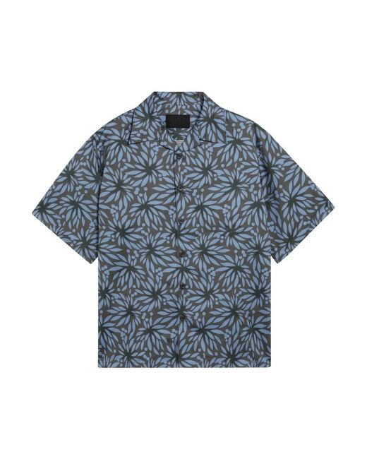 Prada Blue Short Sleeve Shirts for men
