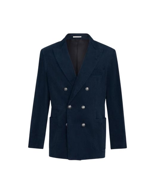 Brunello Cucinelli Blue Blazers for men