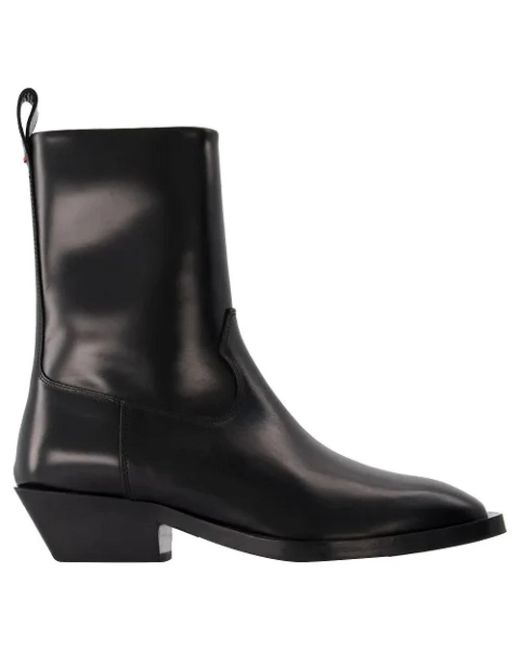 Aeyde Leather Boots in het Black