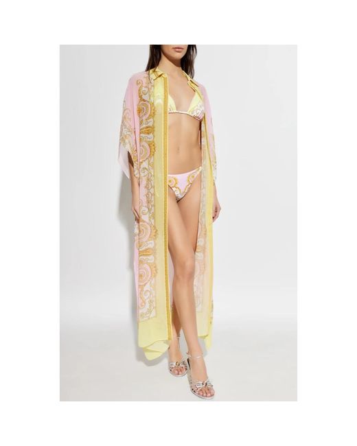 Versace Badmode ,Veelkleurig ,Polyester Geprinte Bikinibroekje in het White