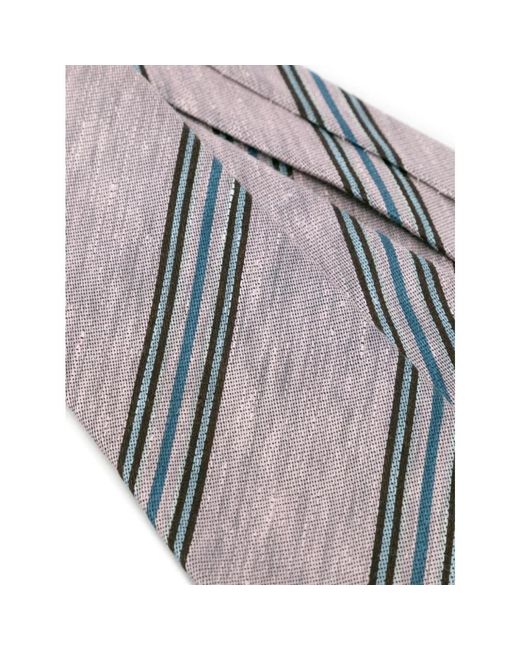 Paul Smith Accessoires ,Veelkleurig ,Gestreept Zijde Blend Stropdas in het Purple voor heren
