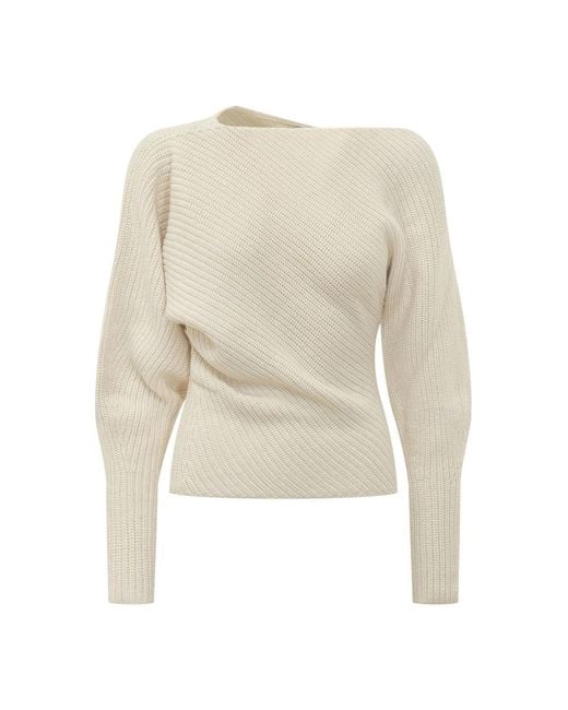 Alberta Ferretti White Round-Neck Knitwear