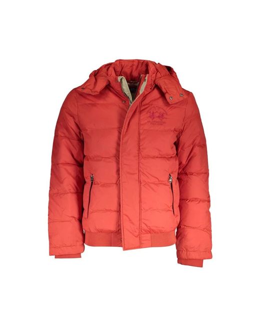 La Martina Red Winter Jackets for men