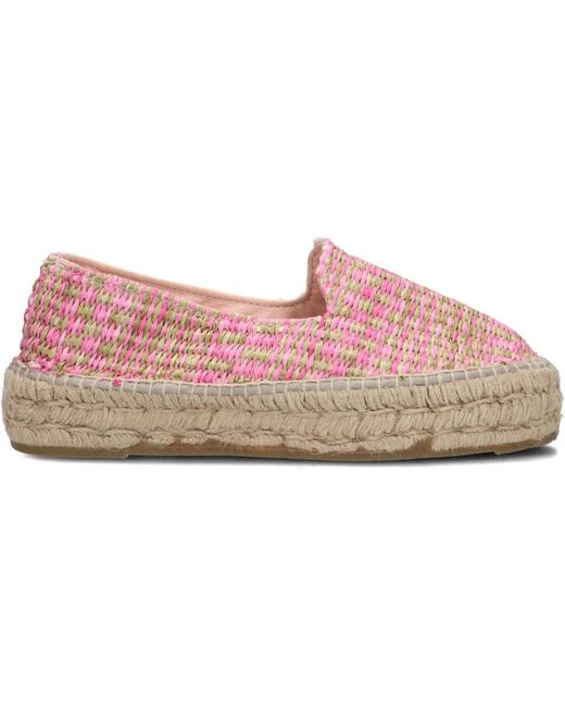 Manebí Schoenen ,Veelkleurig ,Kleurrijke Gevlochten Espadrilles in het Pink