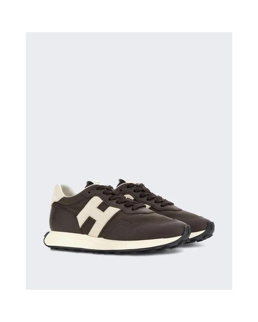 Hogan H601 H Patch Sneaker in Brown für Herren