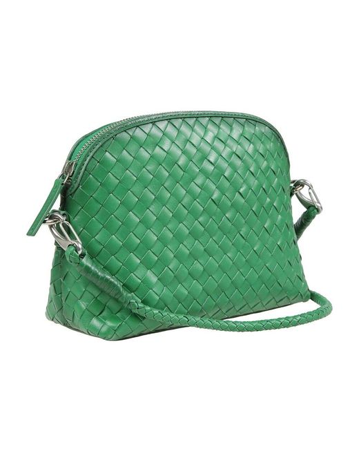 Dragon Diffusion Green Chunky Fellini Leder Schultertasche