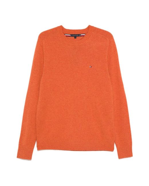 Tommy Hilfiger Orange Round-Neck Knitwear for men