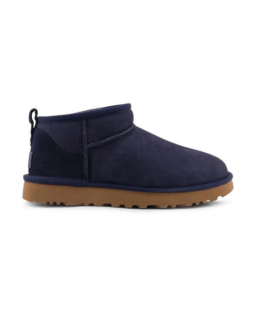 Ugg Schoenen ,Blauw ,Wol Classic Ultra Mini in het Blue