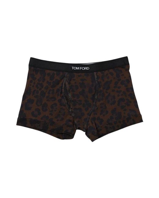 Tom Ford Luxuriöse Leopard Print Boxer Briefs in Black für Herren