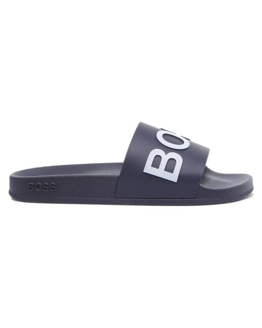HUGO Blue Sliders for men