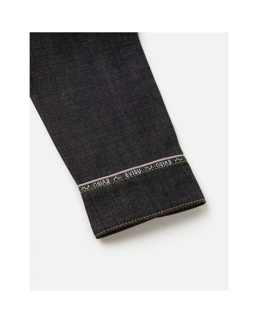 Evisu Black Denim Jackets for men