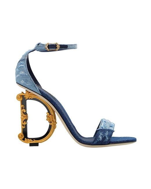 Dolce & Gabbana Blue Sandaletten mit absatz