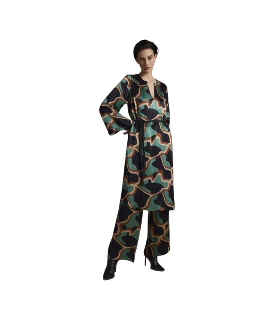 Summum Kleedjes ,Groen ,Midi Jurk in het Black