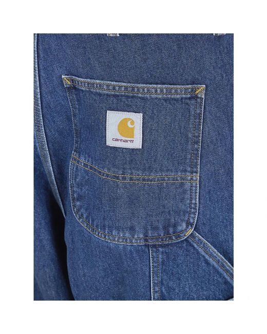 Carhartt Blue Straight Fit Jeans for men