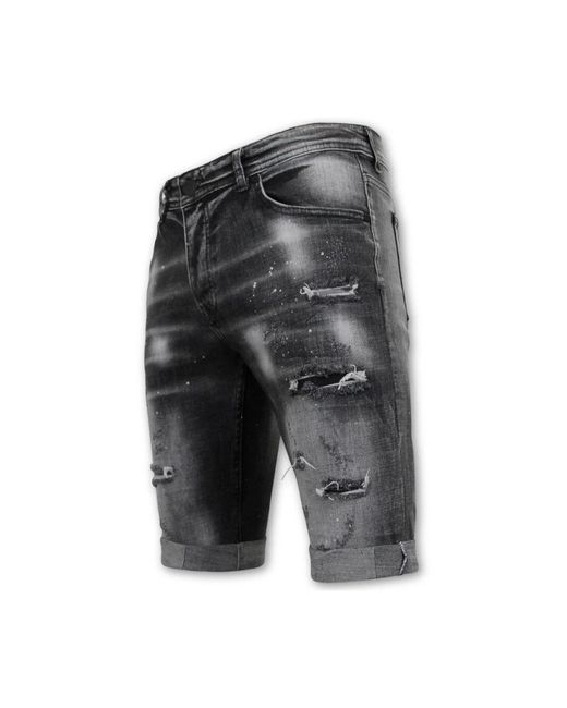 Local Fanatic Gray Denim Shorts for men