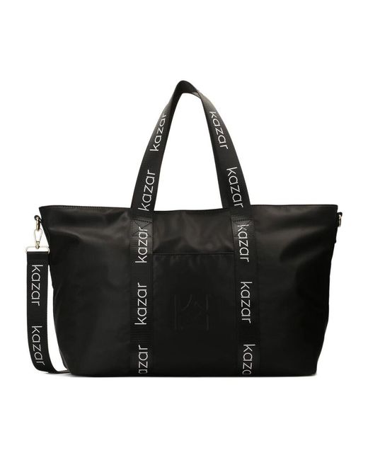 Kazar Black Textil-Tote-Tasche Mit Logo-Gurt