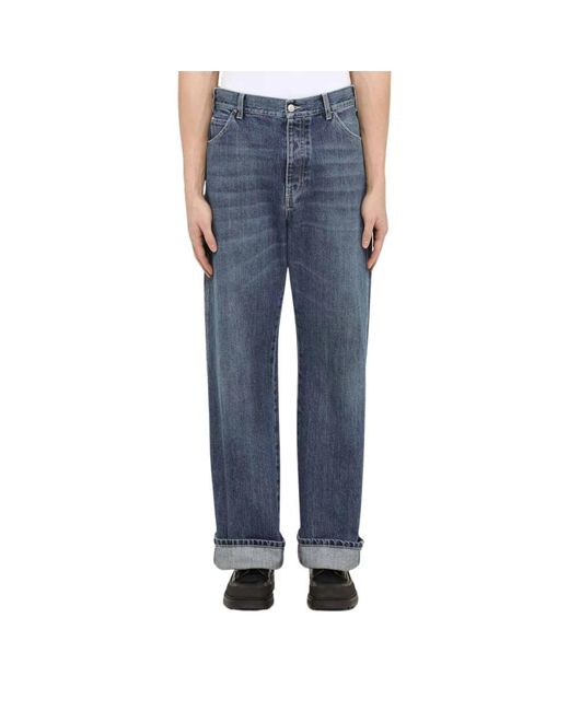 Alexander McQueen Blaue Baumwolljeans in Blue für Herren
