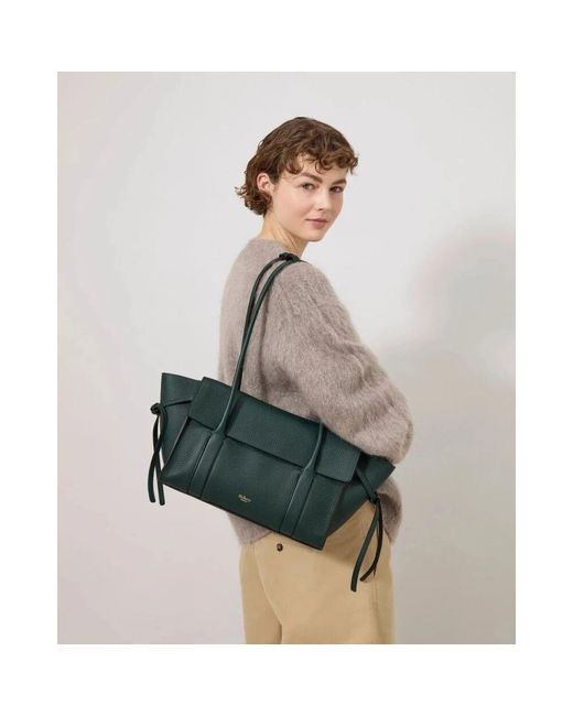 Mulberry Green Weiche Bayswater Tote Tasche